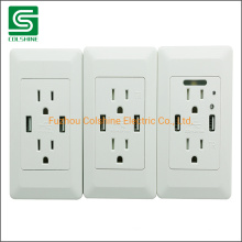 Electric Socket Receptacle Outlet American Standard Wall Socket with USB